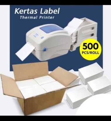KERTAS LABEL PRINTER THERMAL RESI STICKER 100X150mm 500PCS A6 LIPAT THERMAL LIPAT