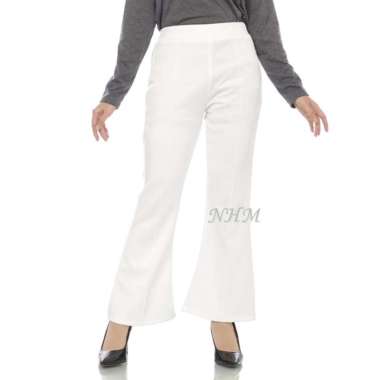 Celana Panjang Cutbray Scuba Premium, Celana Cutbray Wanita Putih