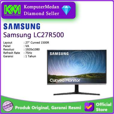 Monitor LED Samsung 27" C27R500FHE LC27R500FHE 27R500FHE 27R500 60Hz 1080p 4ms 27Inch Curved LED ONL