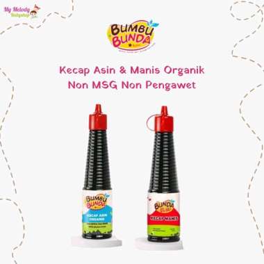 Bumbu Bunda Elia Kecap Asin & Kecap Manis Non MSG Non Pengawet / Kecap MPASI / Kecap Anak / Bayi Kec