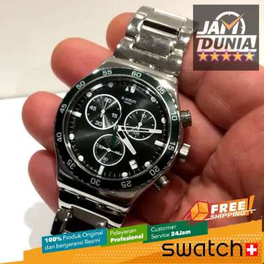 JAM SWATCH ORIGINAL - JAM TANGAN SWATCH YVS506G SWATCH YVS 506G DARK GREEN IRONY JAM TANGAN PRIA JAM