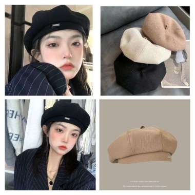 TOPI CHELSEA - TOPI BERET WANITA Cream