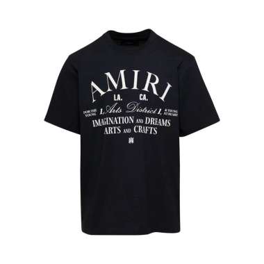 [12.12 Dealcember] Amiri Art District Logo Print T-Shirt Black S Black