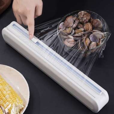 Cling Wrap Dispenser Plastik Alat Pemotong Food Plastic Wrapping Plastik Wrap