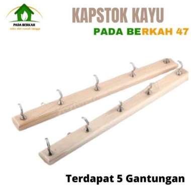 Kapstok Kayu Gantung Gantungan Baju Dinding Hook Kayu