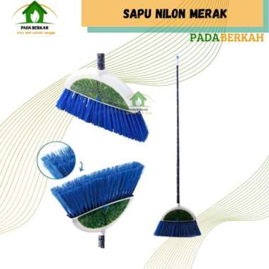 Sapu Lantai Nilon Motif Merak Nagoya Nylon Sapu Gagang Panjang Merak