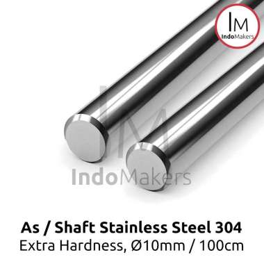 As / Rod / Shaft Stainless SUS304 Extra Hardness 10mm Panjang 100cm