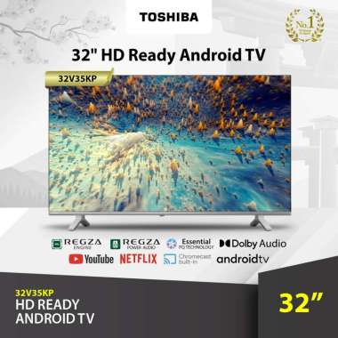 Toshiba TV 32" HD Smart Android LED TV 32 Inch 32V35KP Dolby Audio
