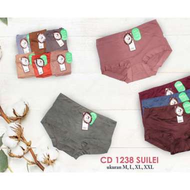 (6pcs) CD dewasa celana dalam wanita perempuan SUILEI 1238 karet besar ORIGINAL L Random