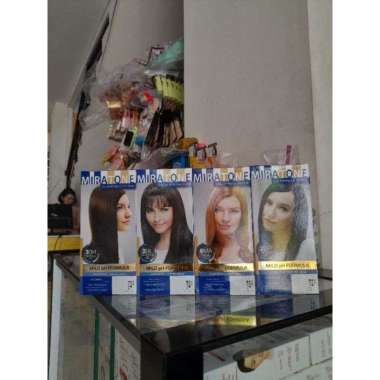 pewarna rambut / semir miratone Box , Miratone Sacet Sachet mahagony