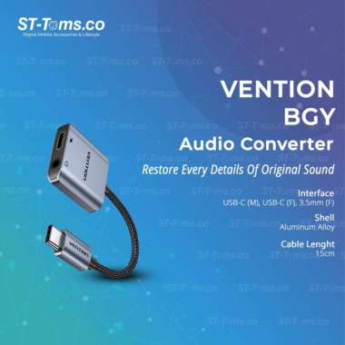 Vention USB Type C to Aux 3.5mm with DAC & Power Supply - BGY