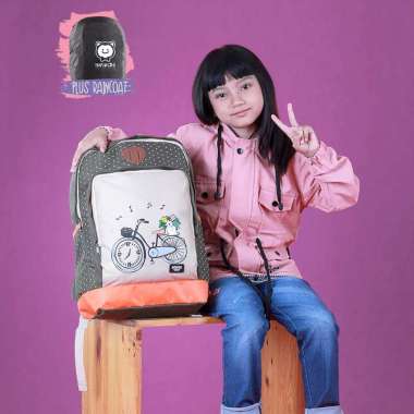 Tas Ransel Anak Perempuan Tas Anak Sekolah SD Cantik Cream Army
