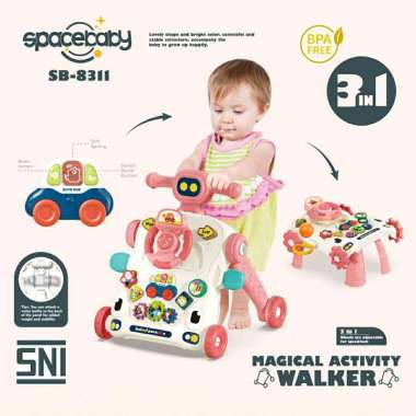SPACEBABY PUSH WALKER SB 8311 BABY WALKER DORONG UNTUK LATIHAN JALAN ANAK APOLO BABY SB8311 WALKER B