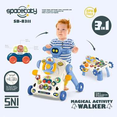 SPACEBABY PUSH WALKER SB 8311 BABY WALKER DORONG UNTUK LATIHAN JALAN ANAK APOLO BABY SB8311 WALKER B