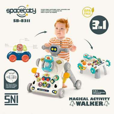 SPACEBABY PUSH WALKER SB 8311 BABY WALKER DORONG UNTUK LATIHAN JALAN ANAK APOLO BABY SB8311 WALKER B