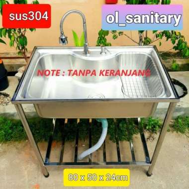 bak cuci piring kitchen sink portable sink set rak wastafel cuci pirin 8050 Meja