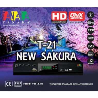 SET TOP BOX TV DIGITAL TANAKA NEW SAKURA T-21 KHUSUS ANTENA PARABOLA Multicolor