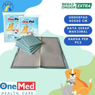 UNDERPAD untuk Hewan Onemed per PCS Tebal Anti Bocor tahan lama 72 - UPAD60x90