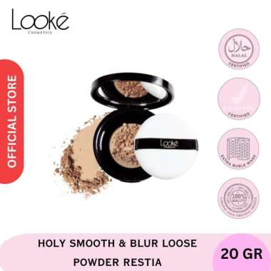 Looke Holy Smooth & Blur Loose Powder Restia Bedak Tabur Untuk Kulit Berminyak / Bedak Tabur Yang Co