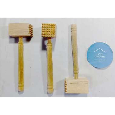 palu kayu daging ayam meat hammer gepukan pemukul alat gepuk pelunak pelembut pengempuk penghalus PA