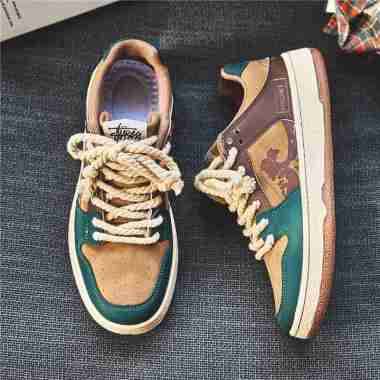 MIVASO Sepatu Sneakers Pria & Wanita TIES BROWN / Sneakers Casual Outdoor Import 43 BROWN