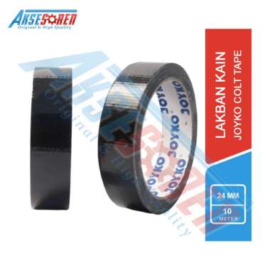 Aksesoren Lakban Kain Warna Hitam Joyko [24mm, 36mm, 48mm x 10 meter] / Cloth Tape Blue Core 24mm/1 