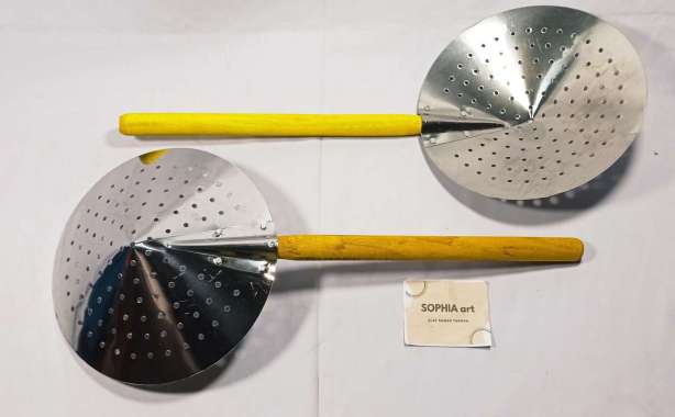 serok STAINLESS serokan saringan peniris minyak gorengan BESAR