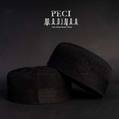 Katsae Peci Hitam Bordir Peci Dewasa Bugis Madinah kopiah dewasa 5