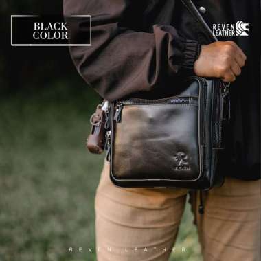 GST Tas Selempang Pria Kulit Asli Original Sling Bag Soren Untuk Kerja Kantor Multifungsi Bahan Kuli