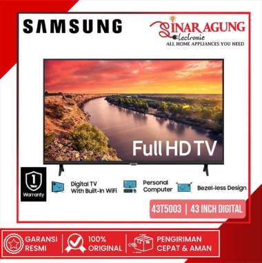 LED TV SAMSUNG 43T5003 FULL HD DIGITAL 43 INCH T5003 - GARANSI RESMI - HITAM