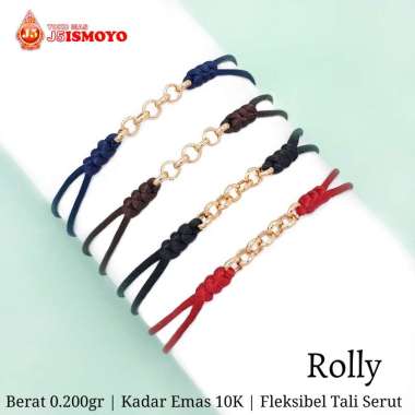 Gelang Emas Tali Rolly J5 Ismoyo COKLAT