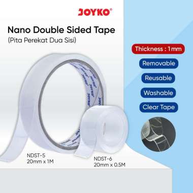 Nano Double Sided Tape Pita Perekat Dua Sisi Joyko NDST 20MM x 0.5M