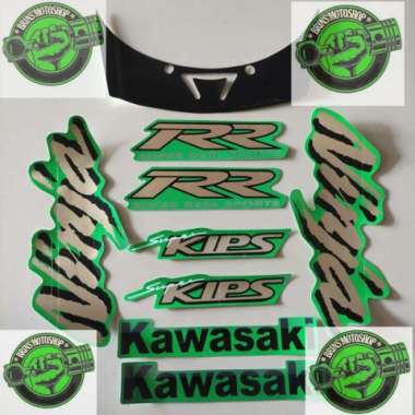 striping kawasaki ninja rr old 2007 2008 hijau stiker motor list body