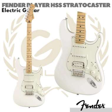 FENDER PLAYER HSS STRATOCASTER Electric Guitar | Gitar Original POLAR WHITE