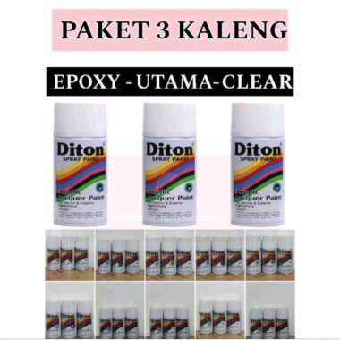 A. PAKET 3 KALENG pilok pilox DITON 300CC dark grey 824 hitam metallic 8139 black 884 300cc white 84