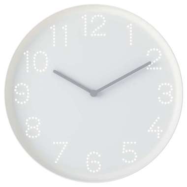 Ikea TROMMA Jam Dinding, 25 cm, Putih