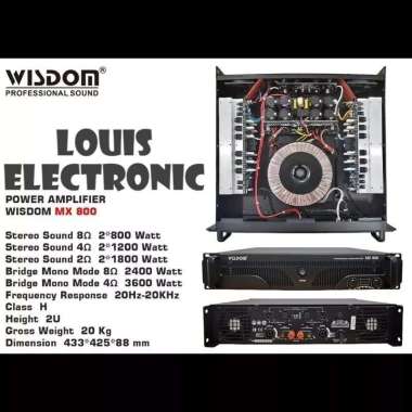 Power Amplifier WISDOM MX800 MX-800 MX 800 2 Channel Class H ORIGINAL
