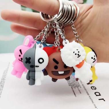 GANTUNGAN KUNCI BT21 BTS RING EDITION KPOP KOREA KEYCHAIN EDISI KARAKTER LUCU BTS RING EDITION