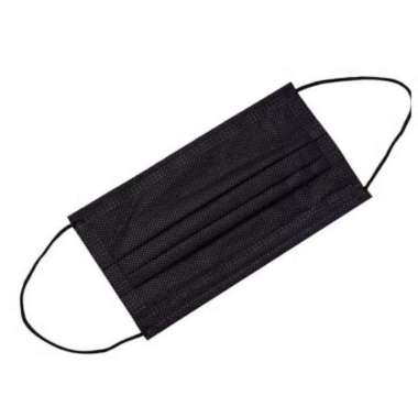 MASKER EARLOOP HITAM 3PLY - DISPOSABLE FACE MASK MASKER CANTOL 3 PLY ECERAN EARLOOP HITAM