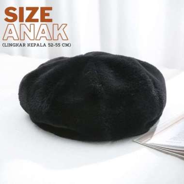 GST Topi Baret Musim Dingin Wanita / Baret Fur Wool Imitation Winter Fall / Topi Fashion Korea Jepan