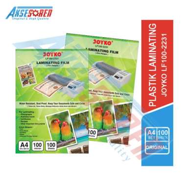 Aksesoren Plastik Laminating A4 Joyko [LF100-2231] / Laminating Film / Pelapis Foto Kertas A4