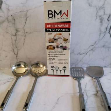Kitchenware Spatula Set Stainless Steel BMW Alat Penggorengan