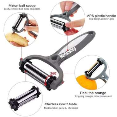 ROTO PEELER 3IN1 ROLLER / FRUIT SLICER / PENGUPAS KULIT BUAH