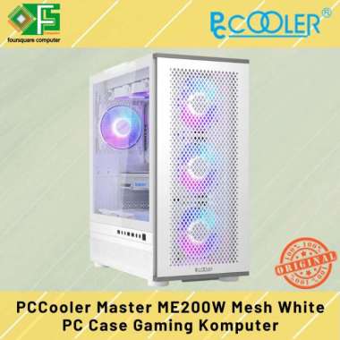 Casing Komputer Gaming PCCOOLER Master ME200 White / Putih | PC Case