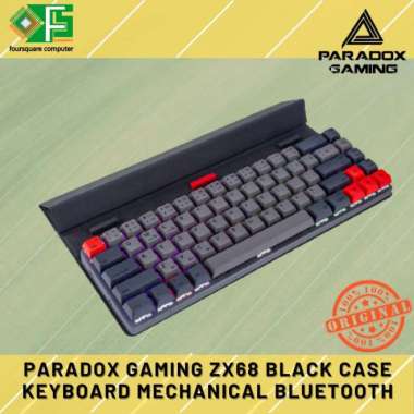 Keyboard Mechanical Paradox Gaming ZX68 Gateron Switch Bluetooth Black