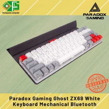 Keyboard Mechanical Paradox Gaming ZX68 Gateron Switch White Bluetooth