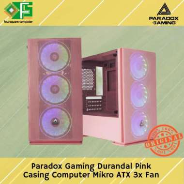 Paradox Gaming Durandal Pink PC Casing Gaming | Case CPU Komputer