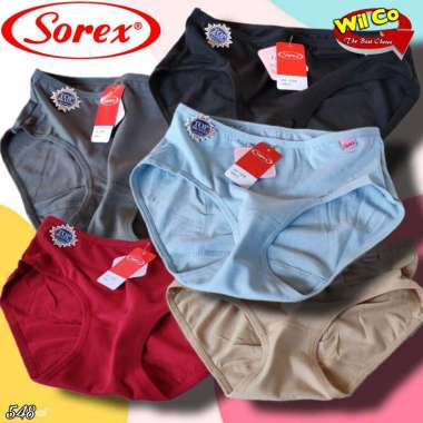 B548 Celana Dalam Wanita Sorex 1228 Cd Wanita Sorex Multi Color 3 PCS RANDOM XL
