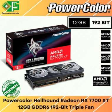 VGA Powercolor Hellhound Radeon RX 7700 XT 12GB GDDR6 192 Bit Resmi
