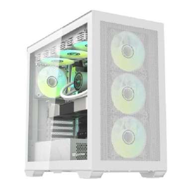 Casing PC E-ATX Darkflash DLX4000 Mesh Selection Black & White Putih